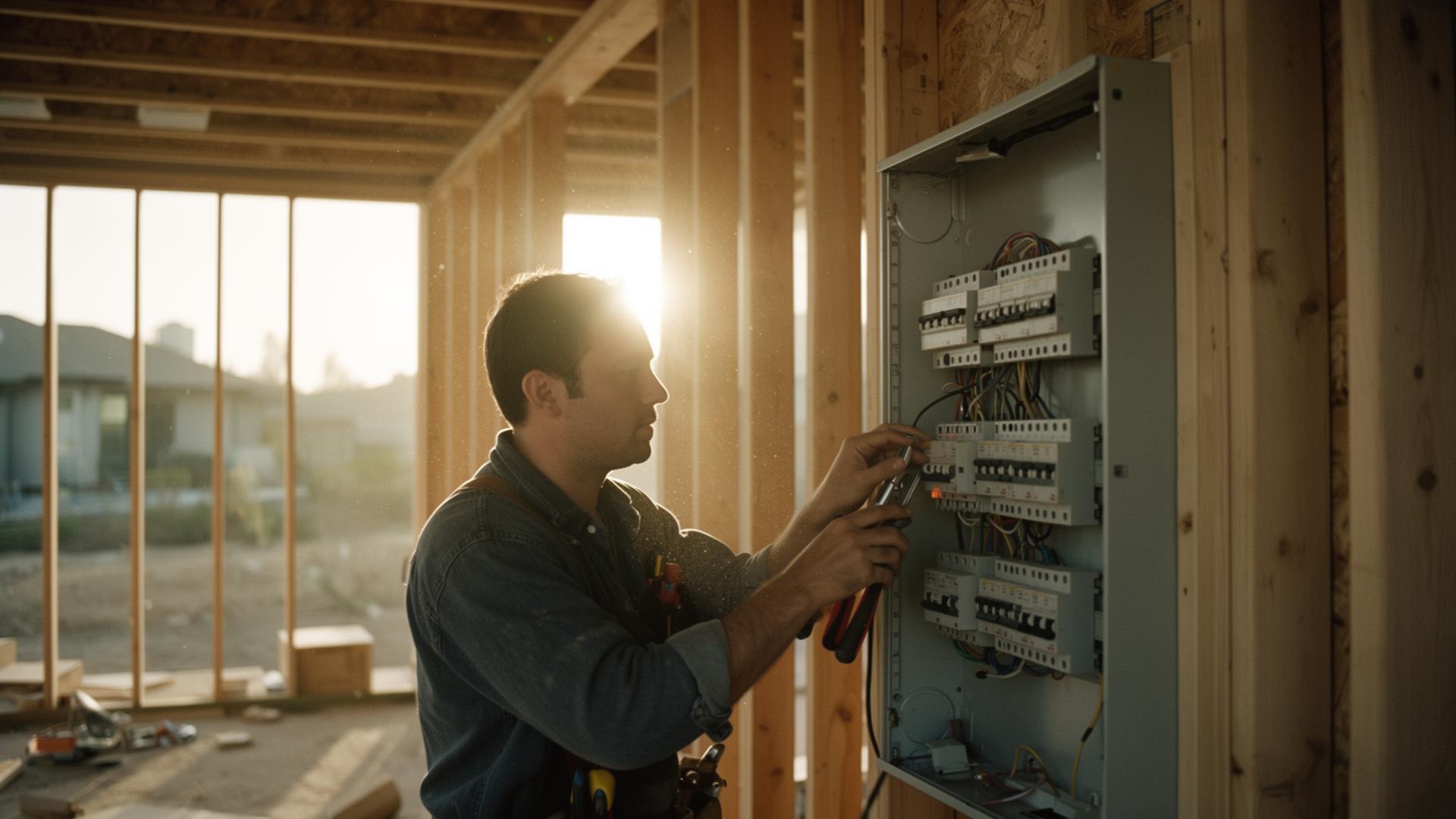 A California job site at golden hour